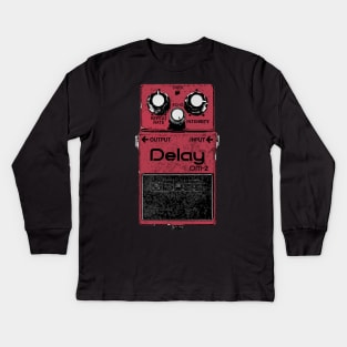 DM-2 Delay Pedal Guitar FX Fan Art Design Kids Long Sleeve T-Shirt